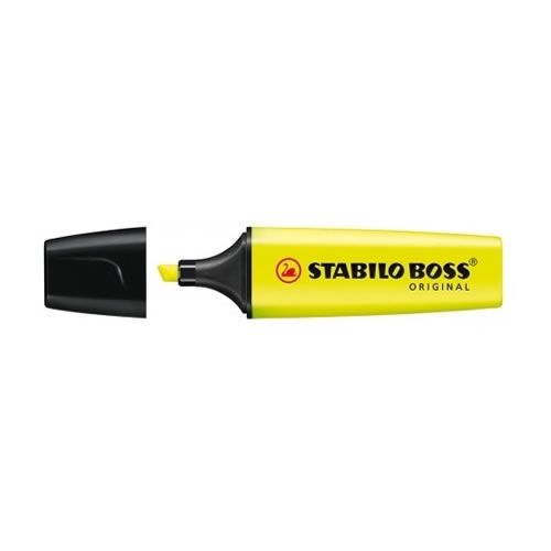 Marcador Stabillo Boss Fluorescente Amarelo Cx 10