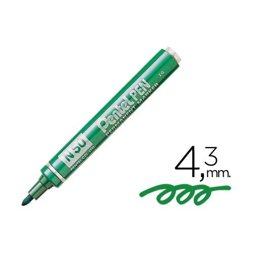Marcador Permanente Pentel N50 Verde - Pack 12