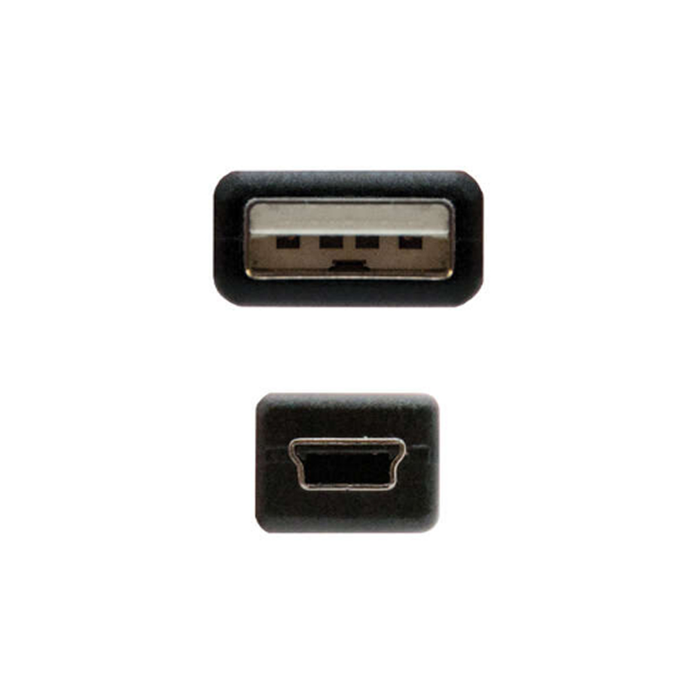 Cabo USB A 2.0 para Mini B 0,50cm - Preto
