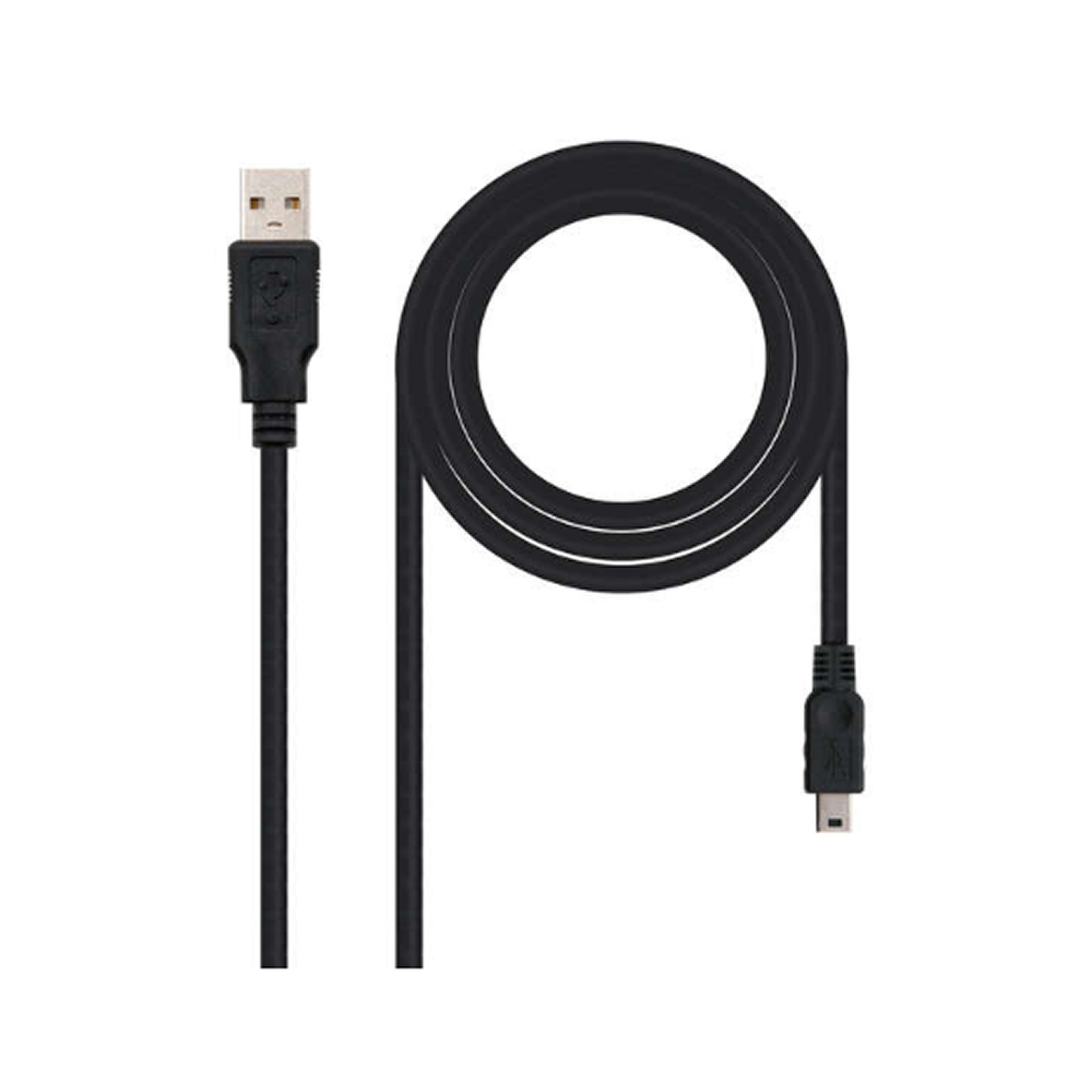 Cabo USB A 2.0 para Mini B 1m - Preto