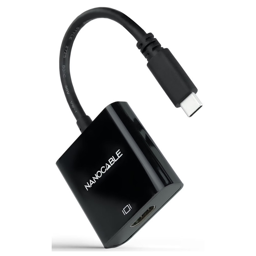 Conversor USB-C A para HDMI 4K 15cm - Preto