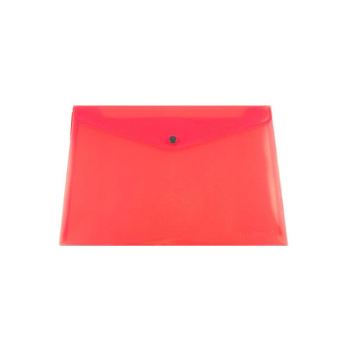 Envelope Plastico B5 (176x250mm) Vermelho Pack 12