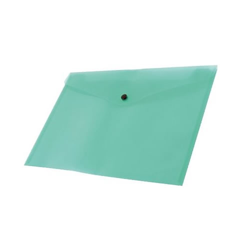 Envelope Plastico B5 (176x250mm) Verde Pack 12