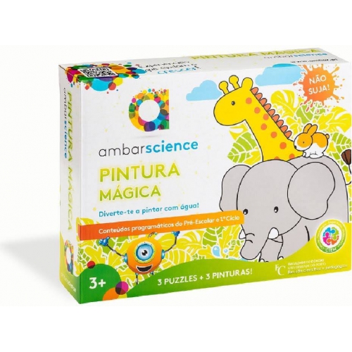 Pintura Mágica Elefante Girafa Lebre Ambarscience
