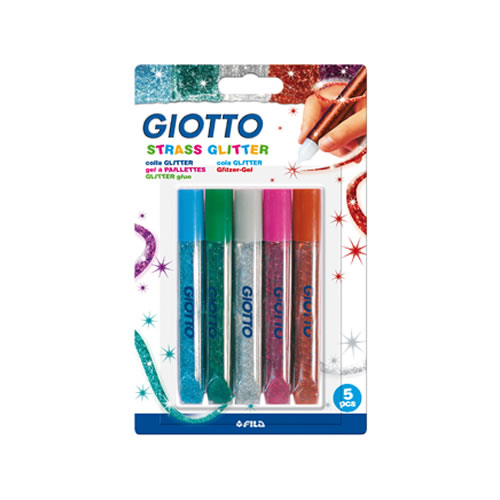Marcador Giotto Glitter Glue Strass - 5x10,5ml