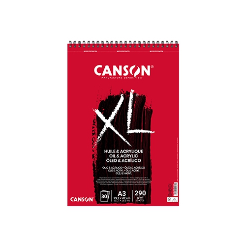 Bloco Espiralado Canson XL Óleo e Acrílico A3 290g