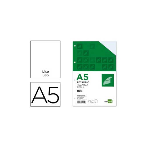 Recarga A5 Liso 100 Folhas 6 Furos
