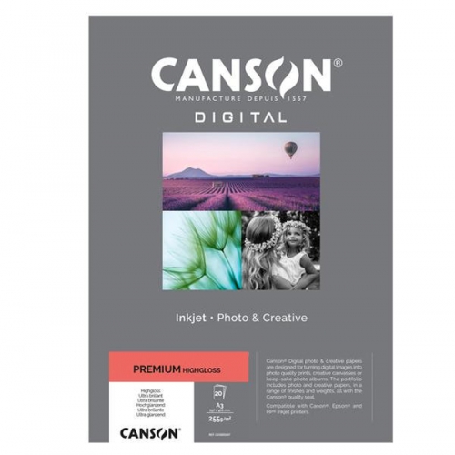 Papel Fotográfico Canson Premium Highgloss A3 20f
