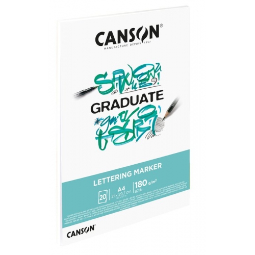 Bloco Canson Graduate Lettering Marker A4 180g 20f