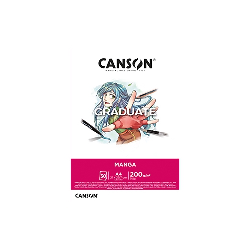 Bloco Canson Graduate Manga A4 200gr 30Fls