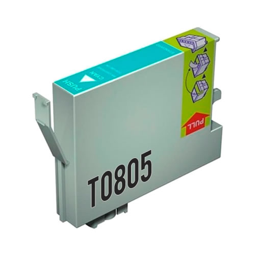 Tinteiro Compatível Epson T0805 Ciano Claro