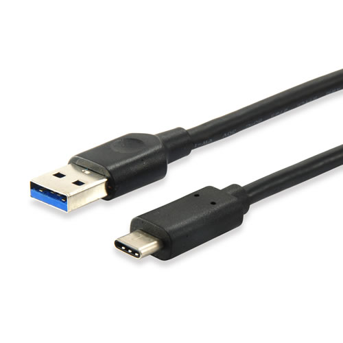 Cabo USB 3.0 USB A para USB-C Preto - 50cm