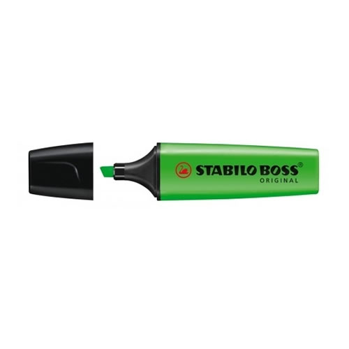 Marcador Stabilo Boss Fluorescente Verde - 1un