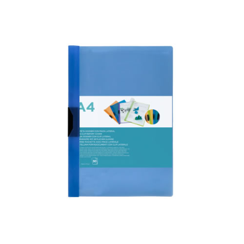 Dossier Clip Din A4 30 Folhas Azul Translucido