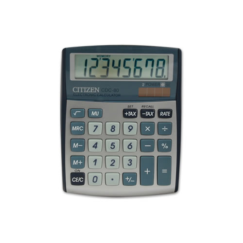 Calculadora de Secretária Citizen CDC-80 Prata