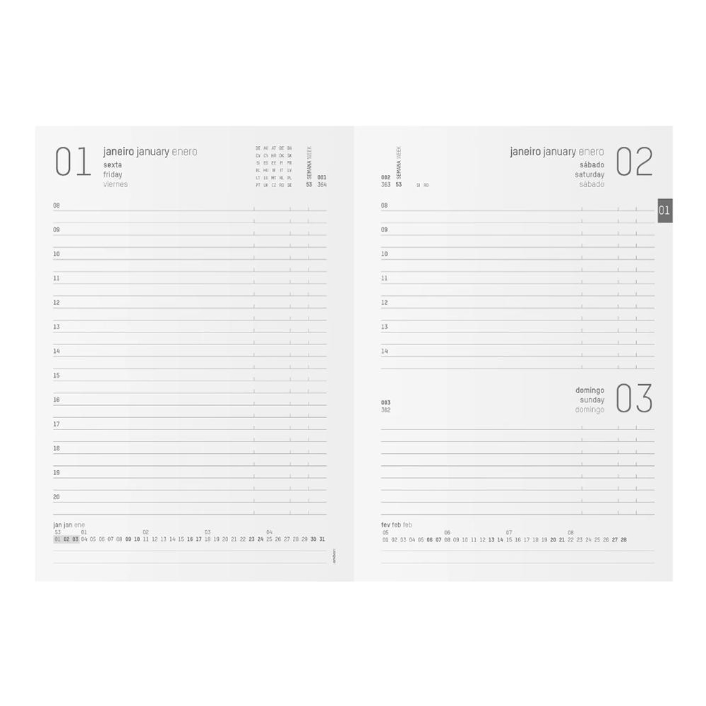 Agenda Diária 2026 Basic A5 Azul