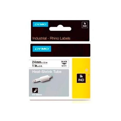 Fita Dymo Termo retrátil Preto/Branco 24mm x 5.5m