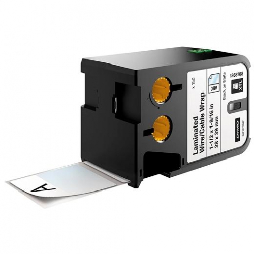 Fita Dymo Laminada Preto/Branco 38mm x 39mm