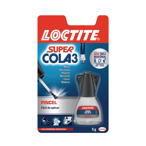 Loctite Super Cola 3 com Pincel - Blister 5gr