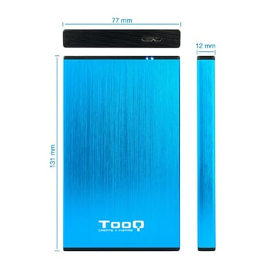 Caixa externa TooQ TooQ TQE-2527BL Caixa para Discos Rígidos Caixa de disco rígido, Azul 2.5"