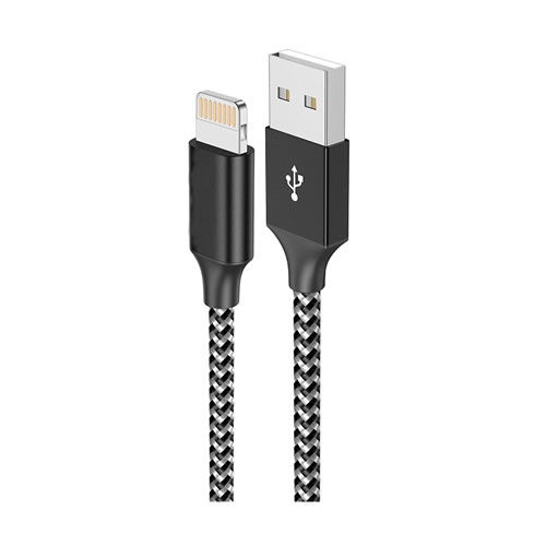 Cabo Lightning - USB A 3m - Nylon Preto