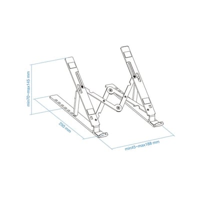 Suporte TooQ para Computadores e tablets Prateado 38,1 cm (15")