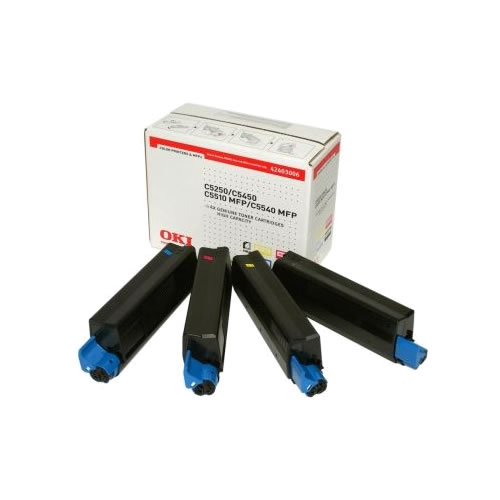 Kit 4 Toners Original OKI C5250/C5450 4 Cores A.C.