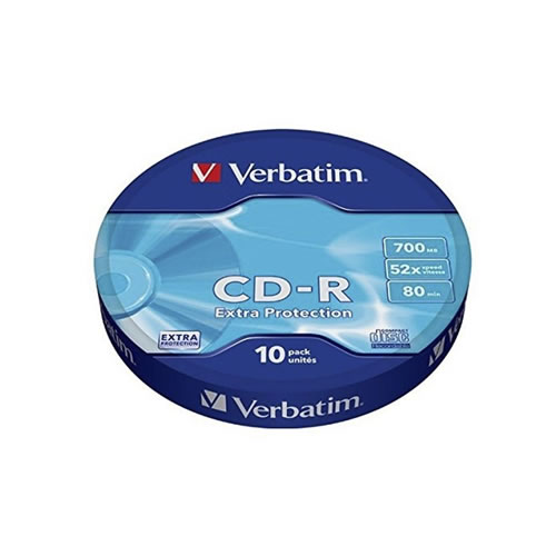 CD-R Verbatim 700Mb 52x 80min Spindle Pack 10