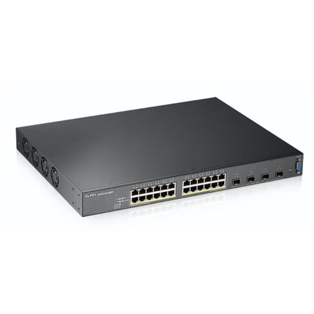 Switch Gerido Zyxel XGS2210-28HP L2 Gigabit Ethernet 24 Portas Power over Ethernet (PoE) 1U