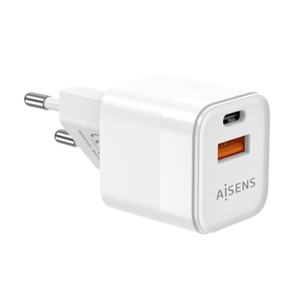 Carregador Aisens 20W - Carregamento rápido USB-A e USB-C