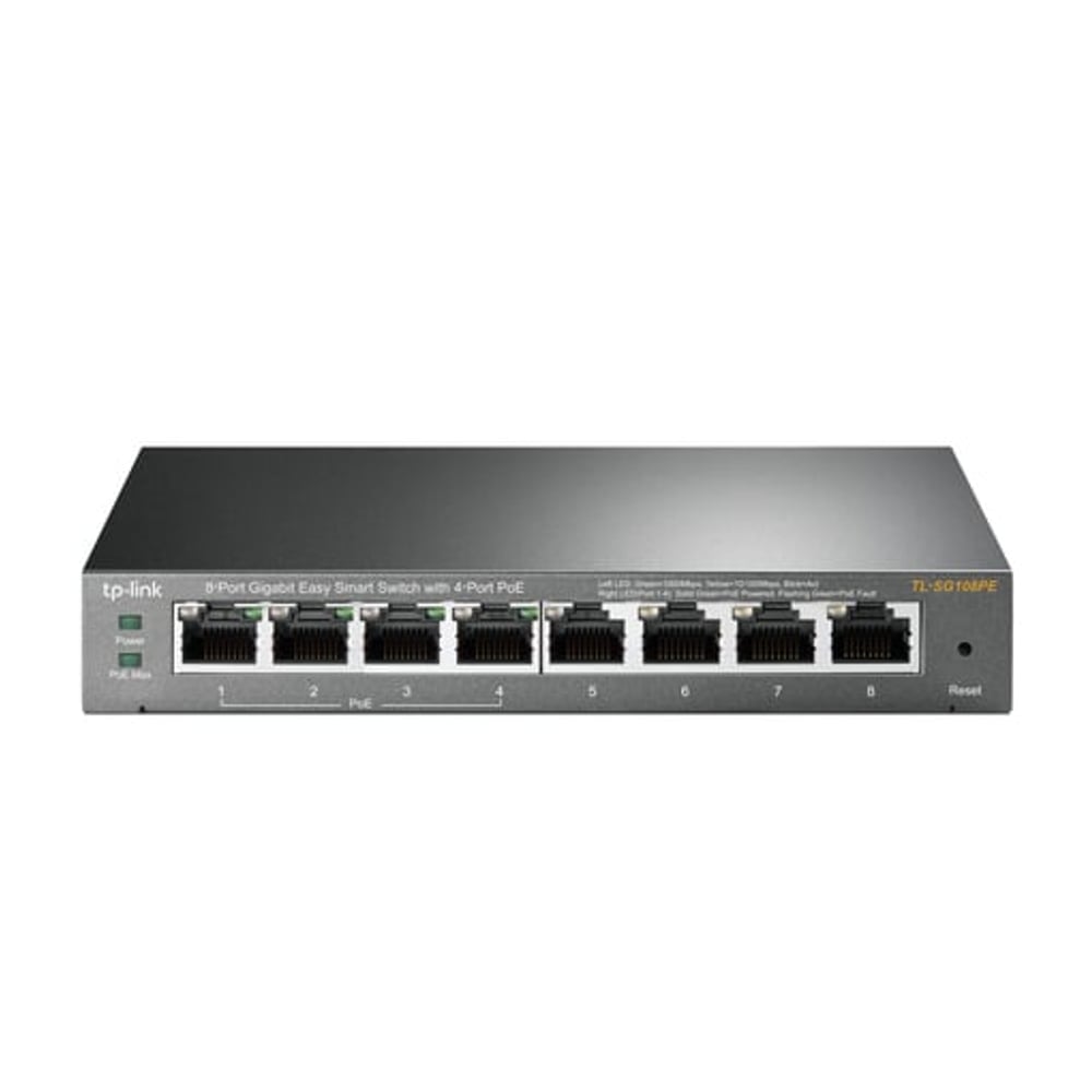 Switch TP-LINK TL-SG108PE Gerido L2 Gigabit Ethernet (10/100/1000) Power over Ethernet (PoE) - 8 portas