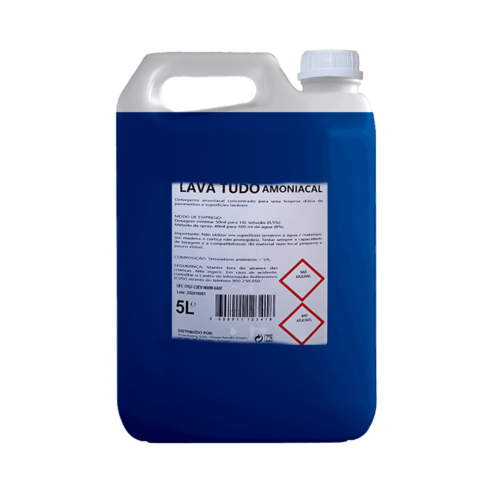Detergente Lava Tudo Amoniacal - 5 Litros