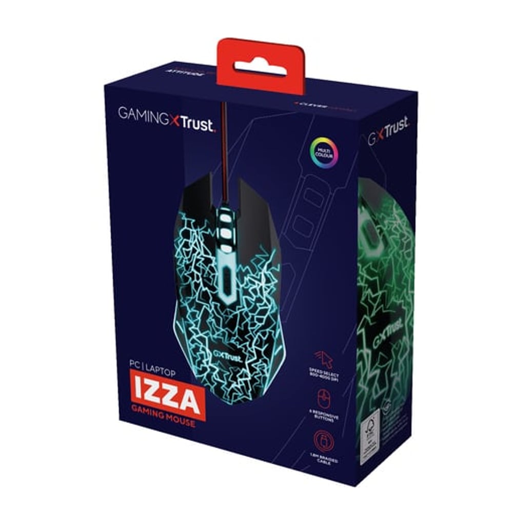 Rato Gaming Trust GXT 105X Izza USB-A Ótico 4000 DPI