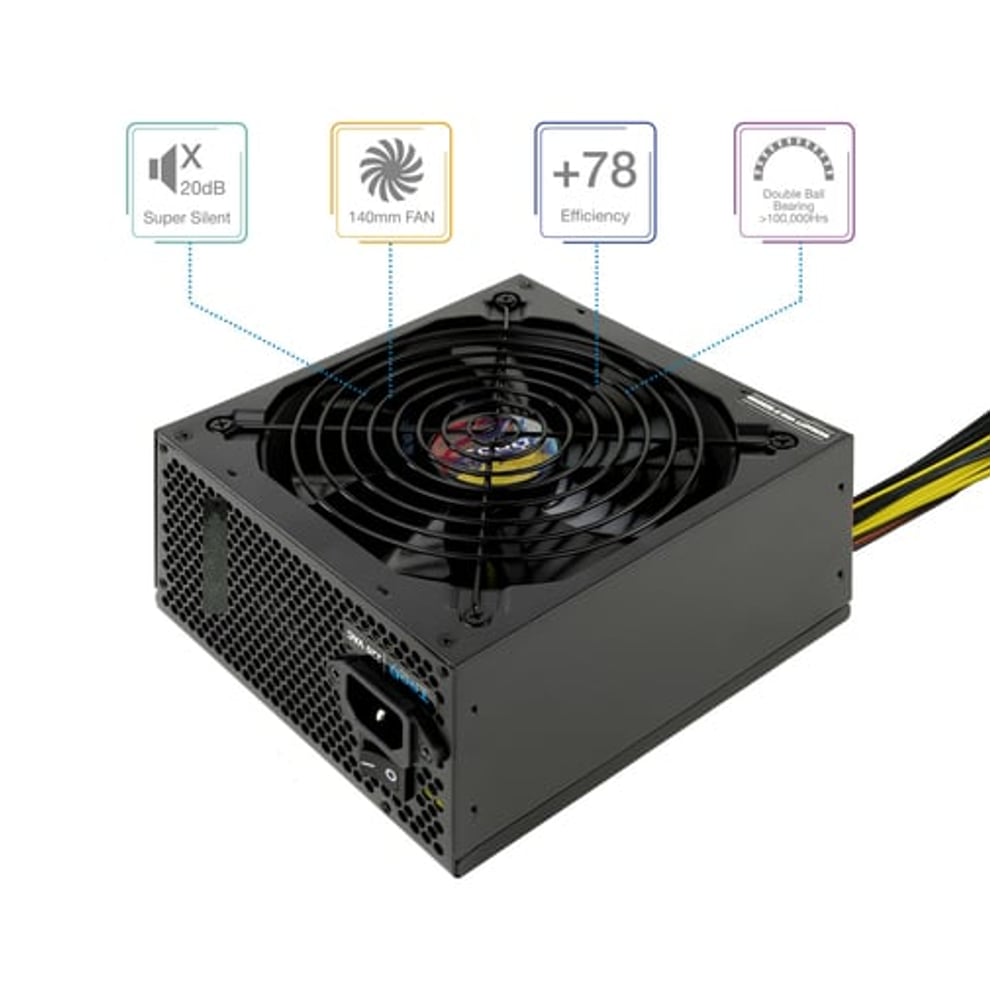 Fonte de Alimentação TooQ APOLO-650SP 650W 20+4 pin ATX