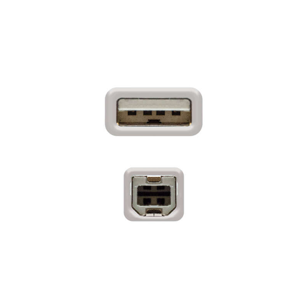 Cabo USB 2.0 A/B 1.8m - Branco