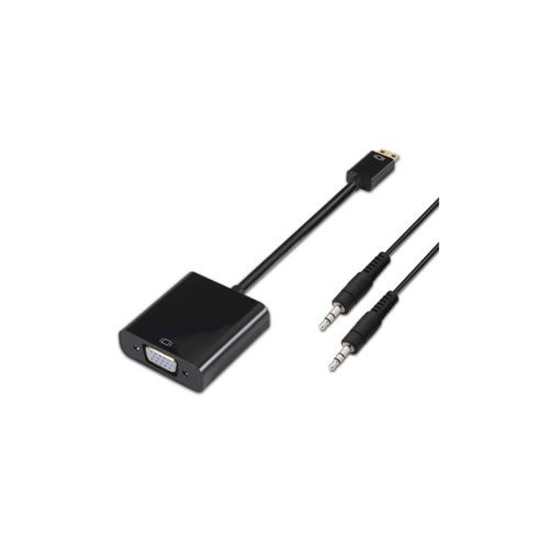 Adaptador Mini HDMI para VGA com audio jack 3.5
