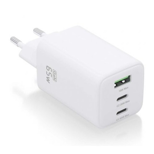 Carregador 65W Gan USB-A e USB-C