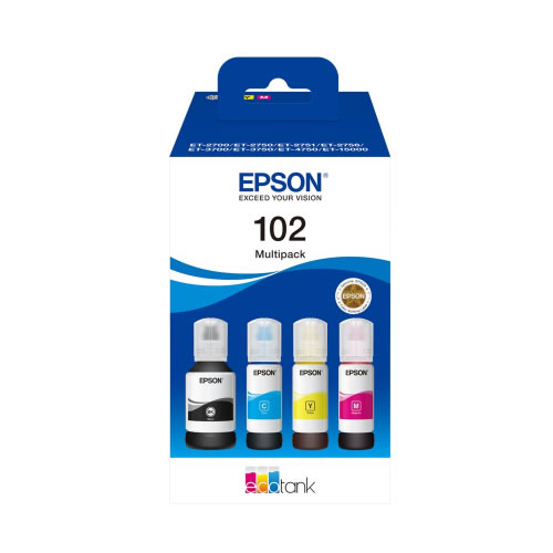 Tinteiro Original Epson EcoTank 102 Pack 4 Cores