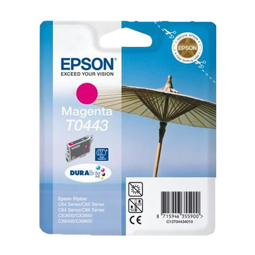 Tinteiro Original Epson T0443 Magenta Alta Cap.