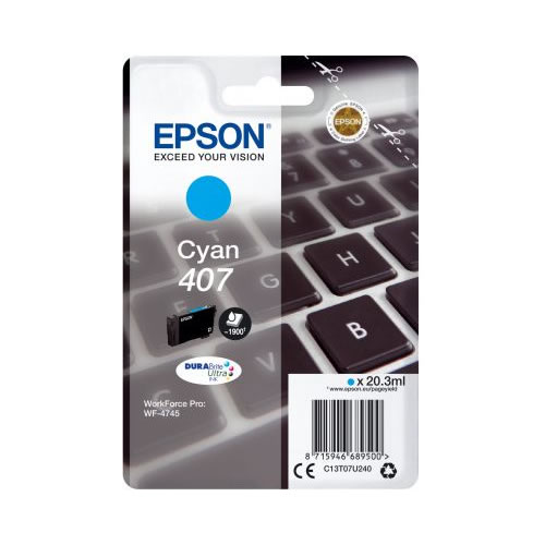Tinteiro Original Epson 407 Ciano