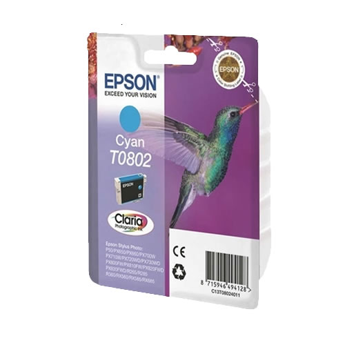 Tinteiro Original Epson T0802 Ciano