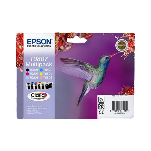 Tinteiro Original Epson T0807 Pack 6 Cores