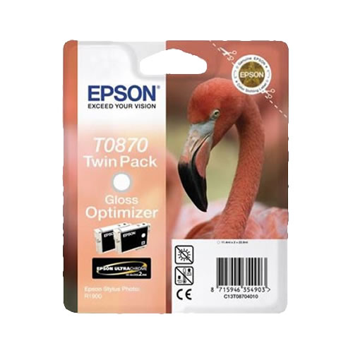 Tinteiro Orig. Epson T0870 Optim. Brilho Twin Pack