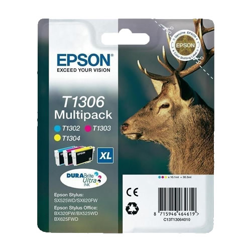 Tinteiro Original Epson T1306 Pack 3 Cores