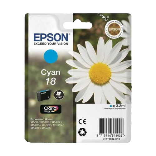 Tinteiro Original Epson T1802 Ciano