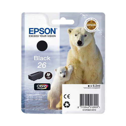 Tinteiro Original Epson T2601 Preto