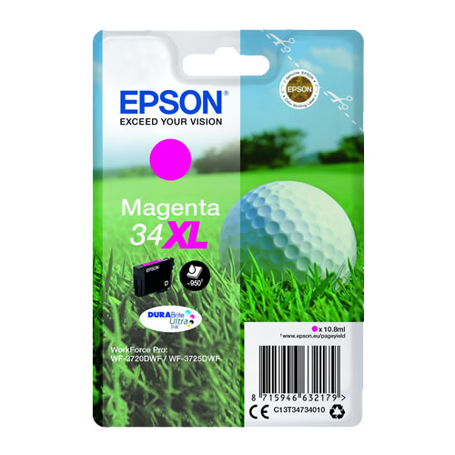 Tinteiro Original Epson 34 XL Magenta
