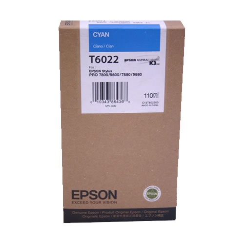 Tinteiro Original Epson T6022 Ciano