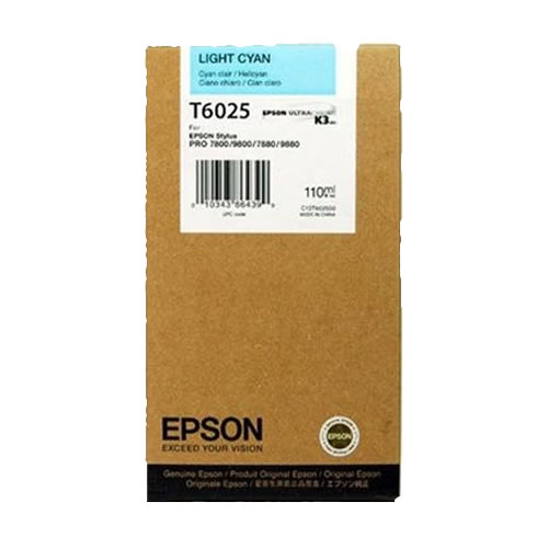 Tinteiro Original Epson T6025 Ciano Claro