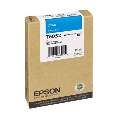 Tinteiro Original Epson T6052 Ciano